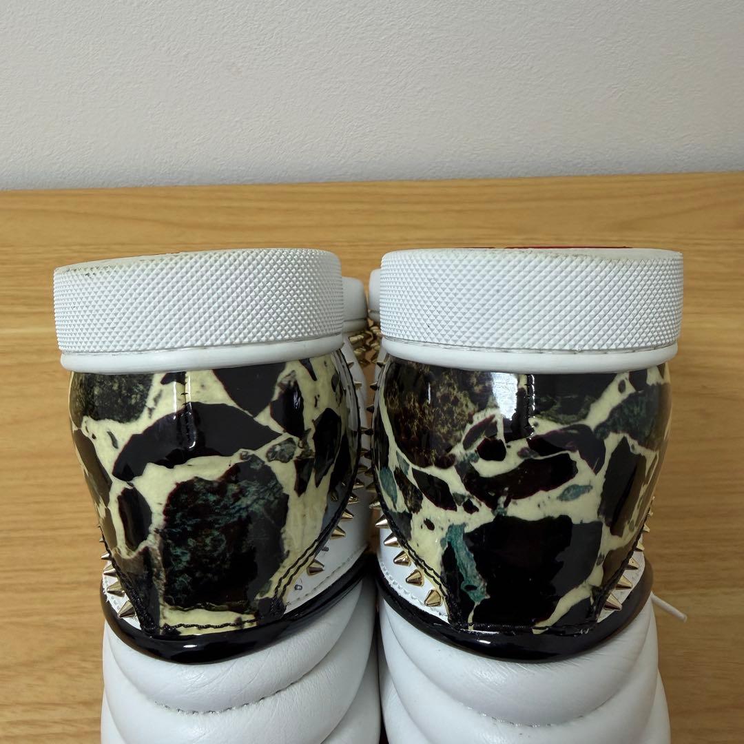 クリスチャンルブタン　ハイカット　スニーカー　40サイズ　白　レザー