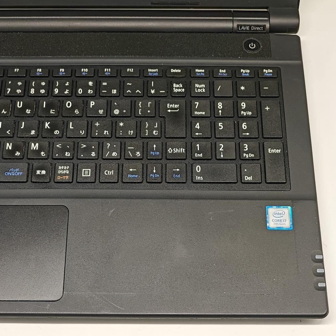 【NEC】高性能i7 SSD256GB 8GB 黒色 オフィス付き ノートPC