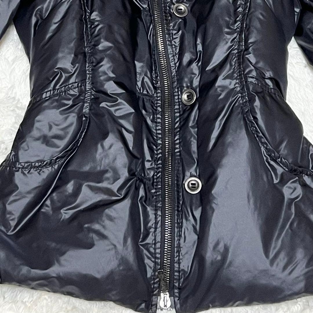 【美品】襟元　ニット　切替　ダウンジャケット ERMANNO SCERVINO