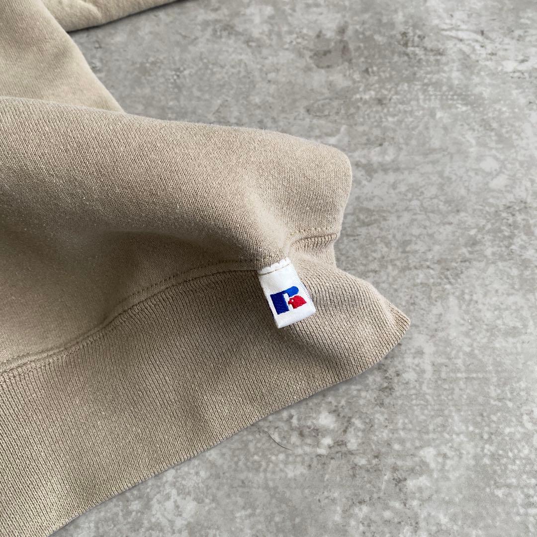 レアカラー神サイズ90sラッセル無地スウェットUSA製XLサンドベージュ