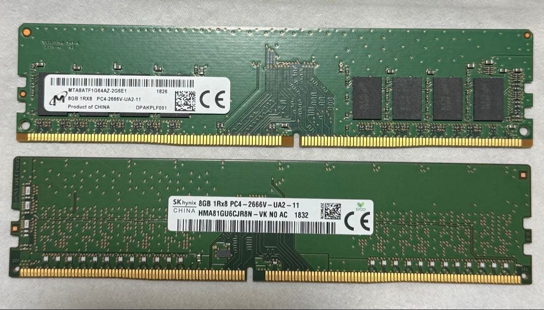 4枚セット 8GB メモリーPC4-2666V