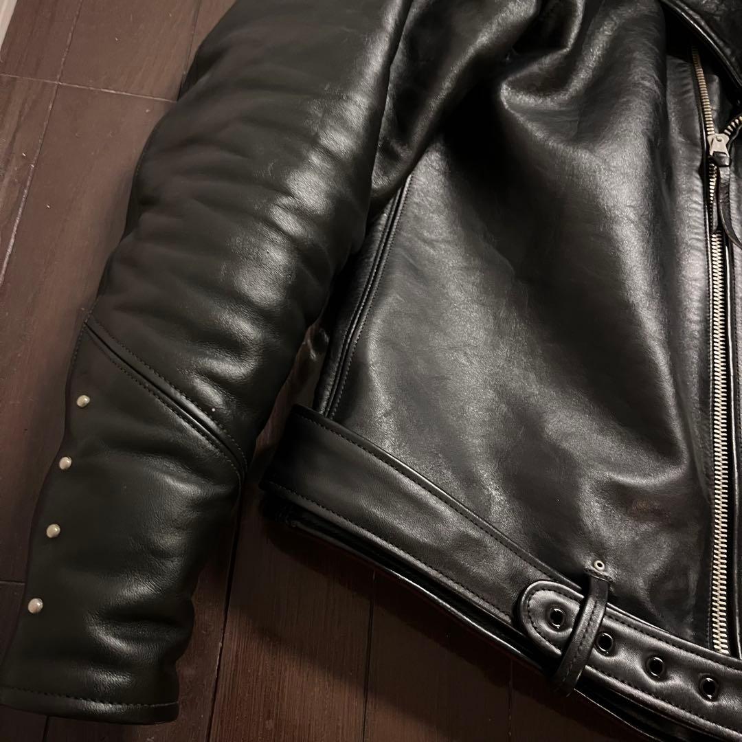 美品 フリーホイーラーズ ラブレア 希少サイズ44 馬革 レザー ルードブラック