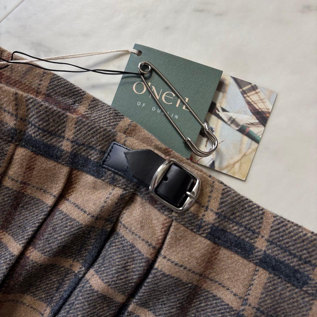 新品タグ付き オニールオブダブリン 柔らかブラウン マキシロングスカート91cm