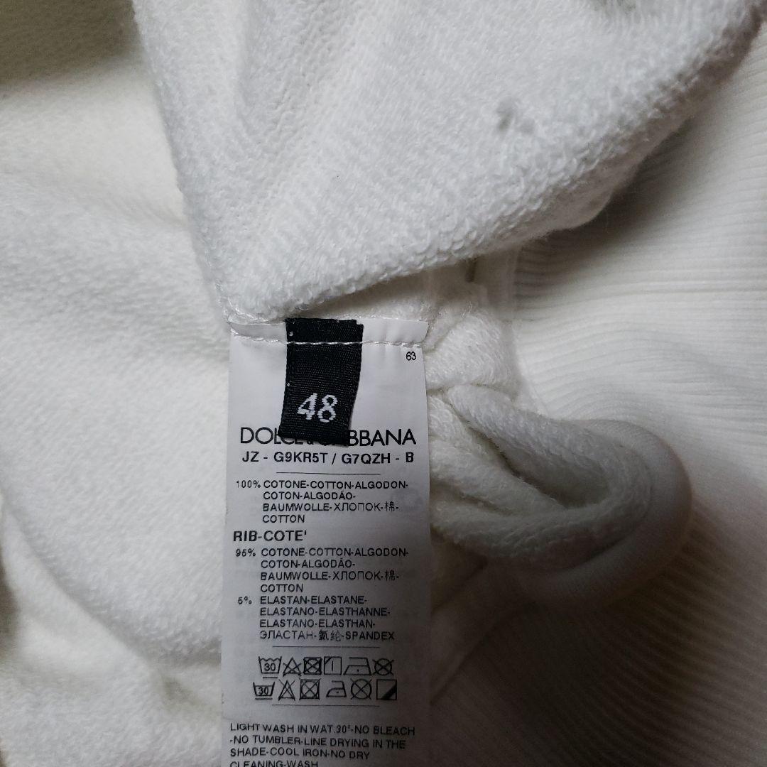 3回試着 ドルチェ&ガッバーナ パーカー ホワイト サイズ48 L