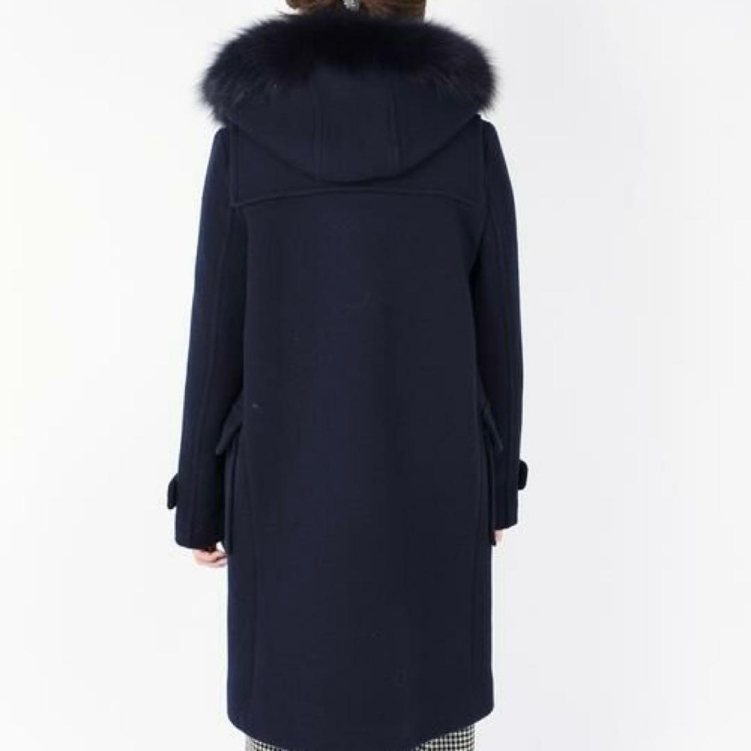 【美品】SHIPS メルトンファーダッフルコート ウール カシミヤ フォックス