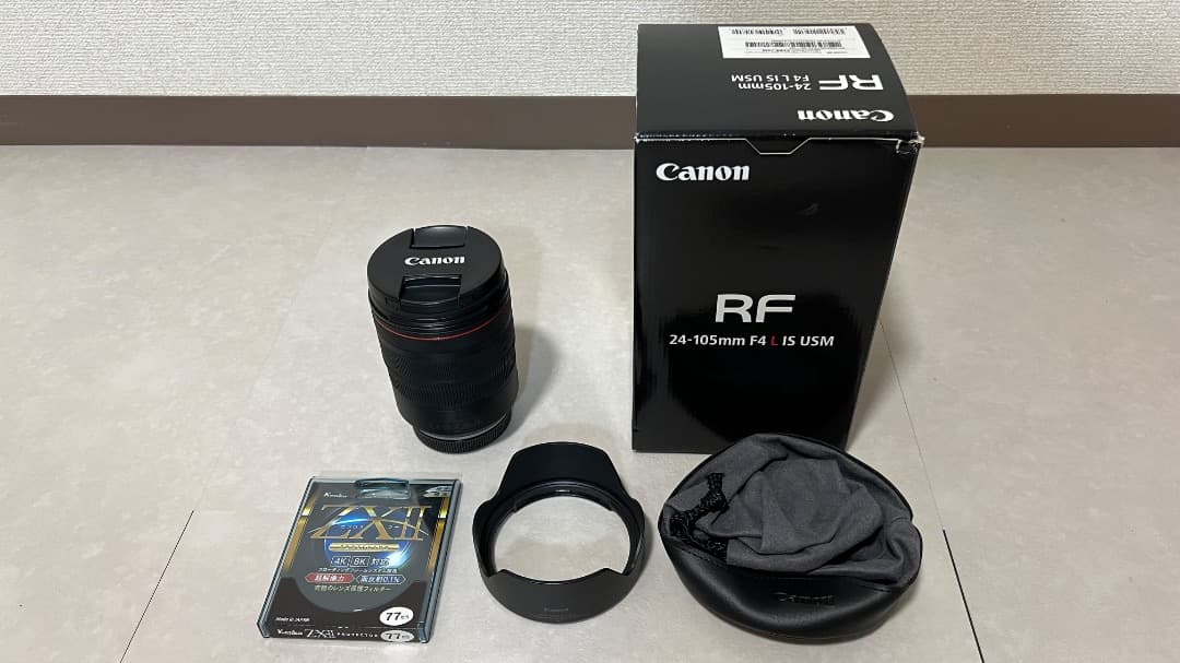 【美品】RF24-105mm F4L IS USM 箱、ZXIIプロテクター付き