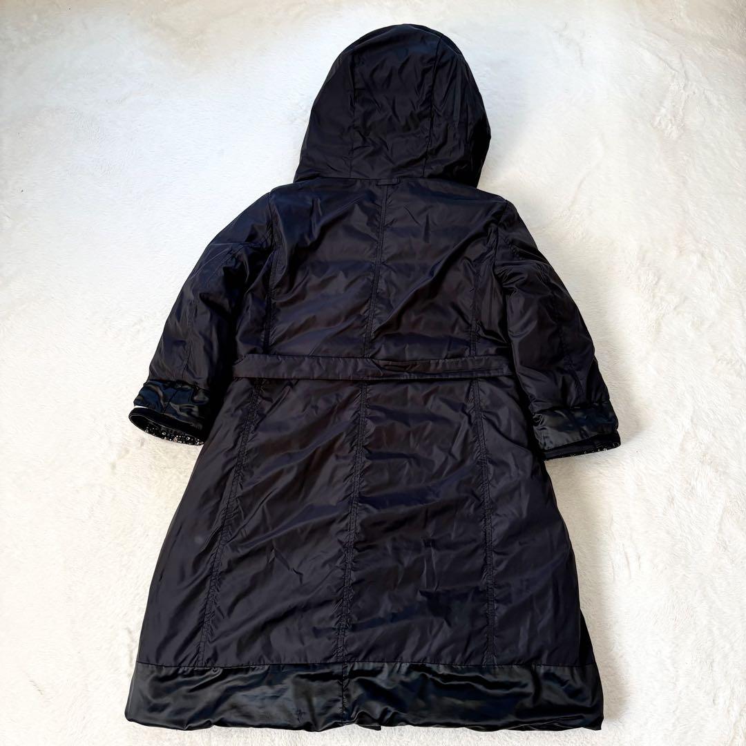 マックスマーラ　ダウンコート　リバーシブル　黒　L 大きいサイズ