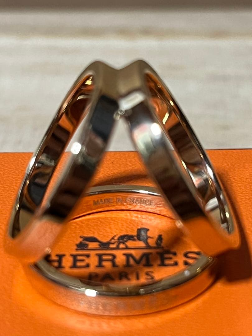 エルメス TRIO スカーフリング ゴールド 正規品 極美品 箱 証明書付セット