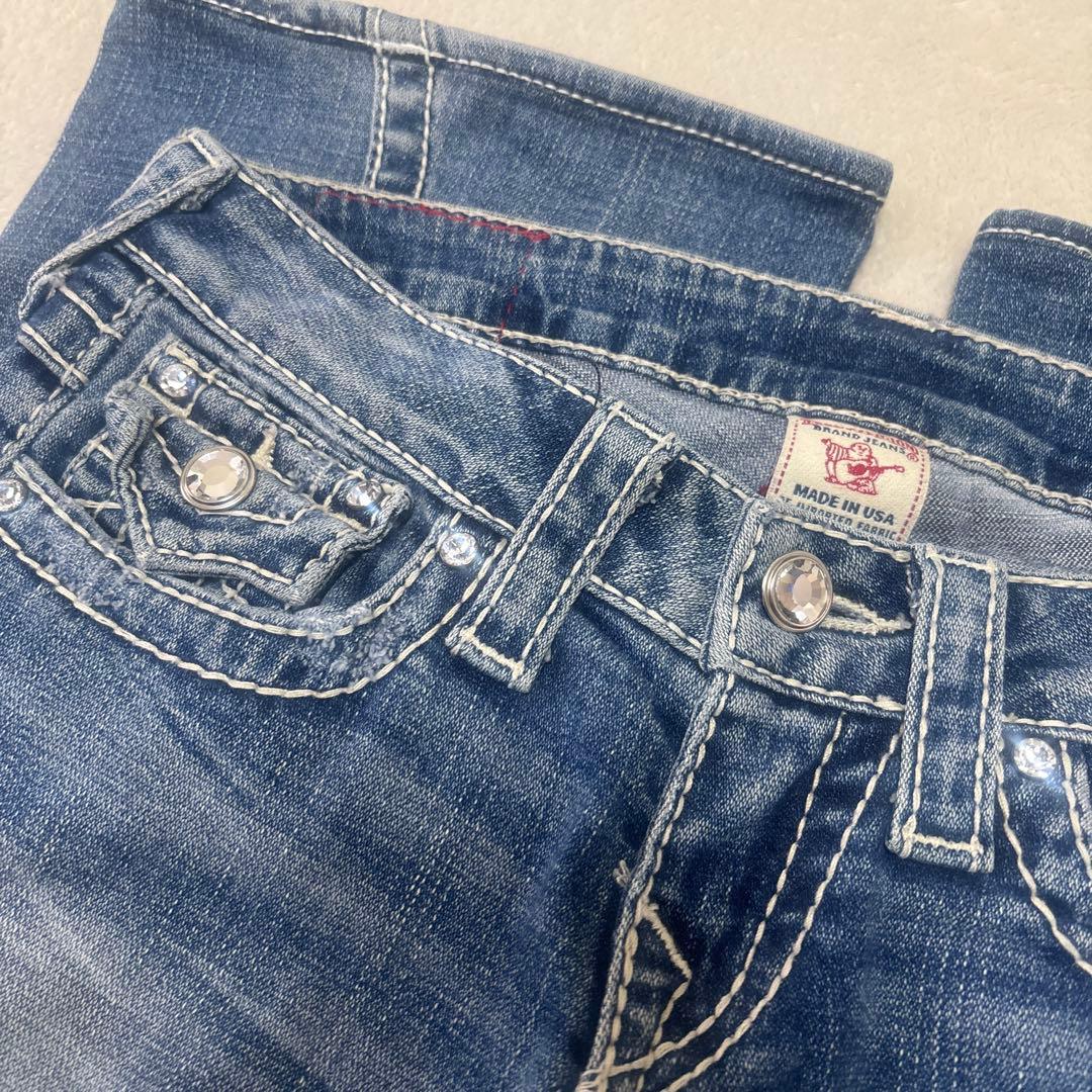 Truereligion フレア ローライズ スワロフスキーy2k 海外ガール