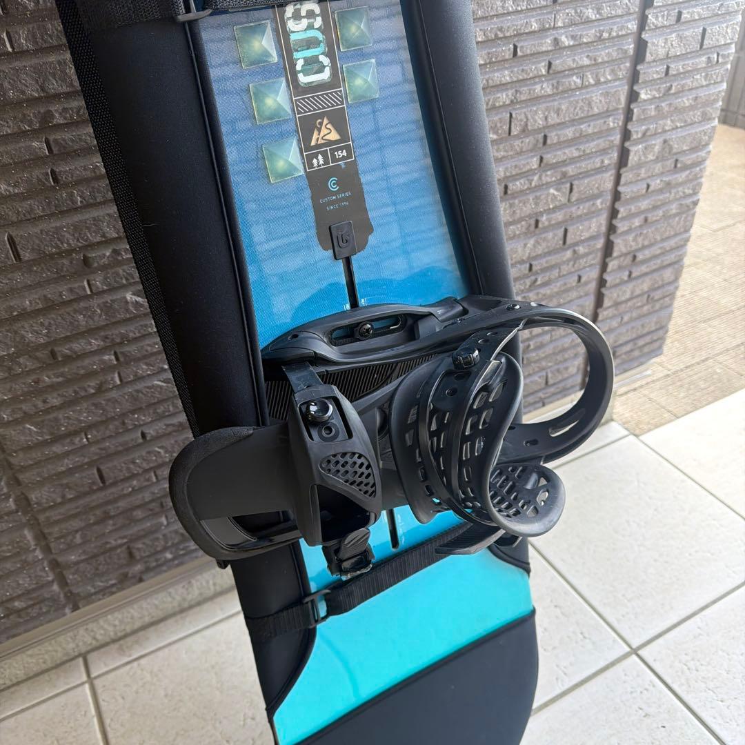 BURTON CUTOMキャンバー154cm ビンディング、カバー2個付き