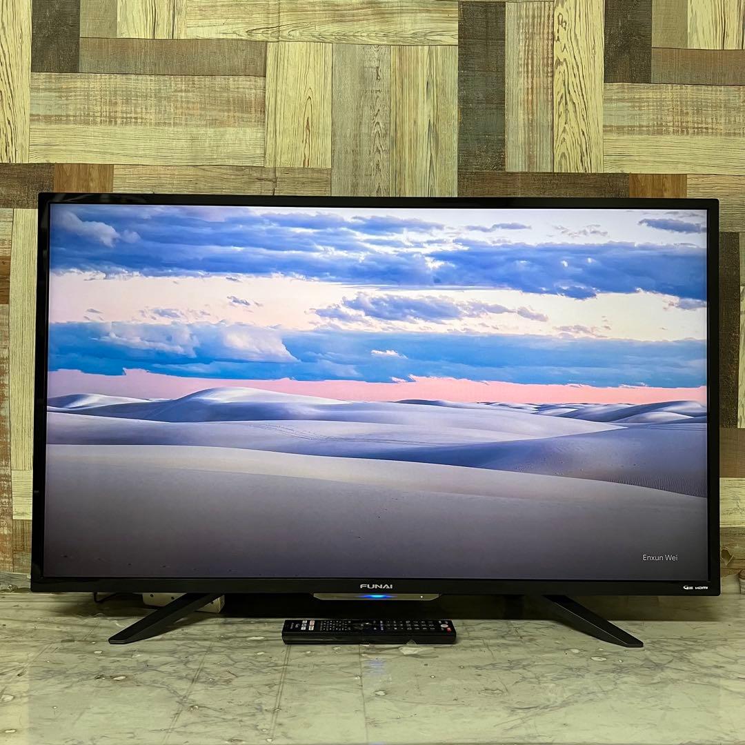 全国送料込❣️FUNAI43型4Kチューナ&2番組録画機能内蔵。ネット視聴多数