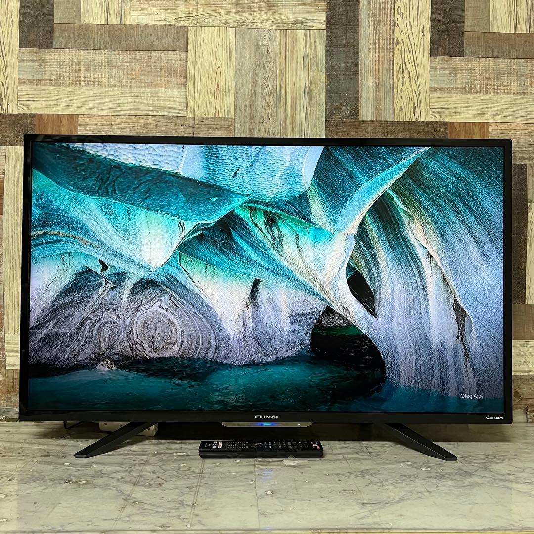 全国送料込❣️FUNAI43型4Kチューナ&2番組録画機能内蔵。ネット視聴多数