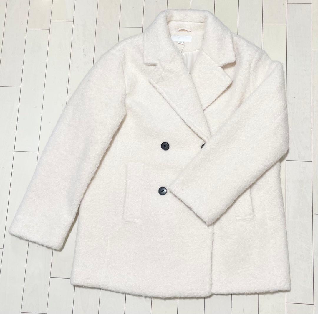 ZARA ブークレダブルブレストコート XS 新品