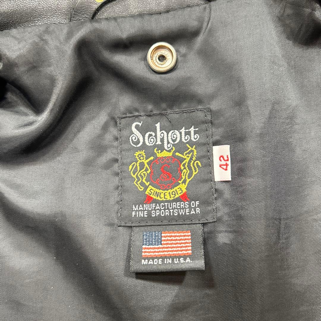 【羊革XL】未使用級 上野商会 SCHOTT ショット ダブルスレザージャケット