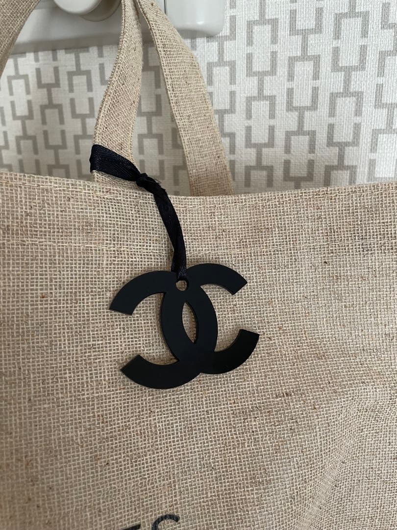 CHANEL リネン トートバッグ ベージュ