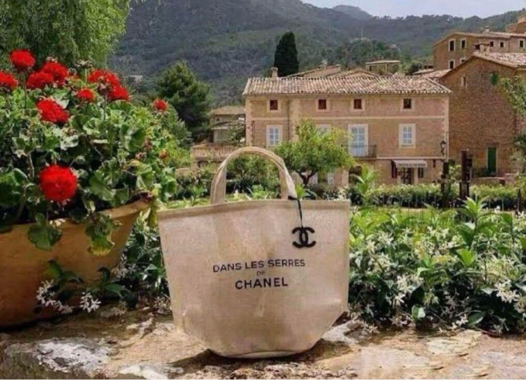 CHANEL リネン トートバッグ ベージュ