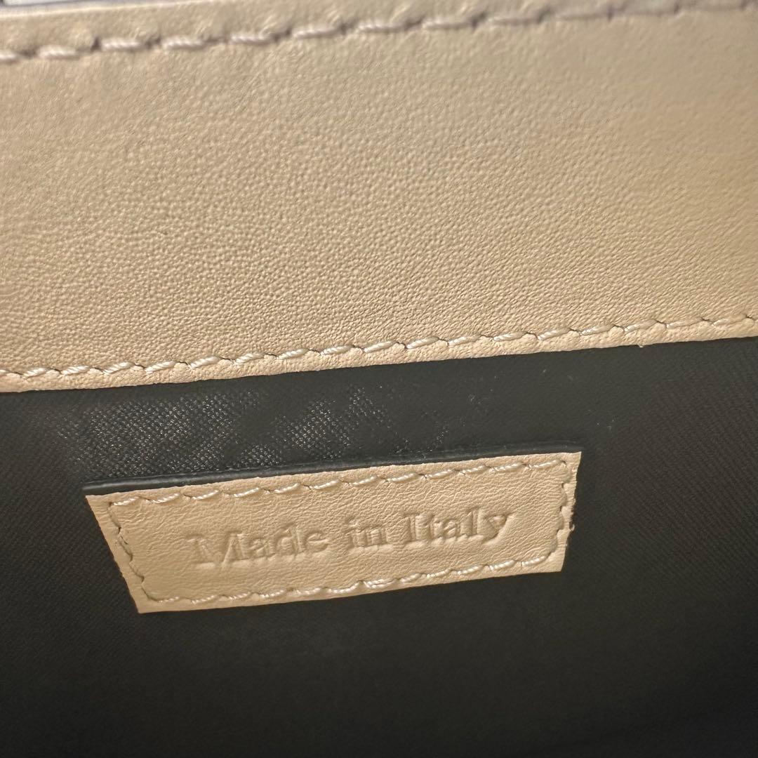 超美品★定価約20万 MOSCHINO モスキーノ フォーク レザー バッグ