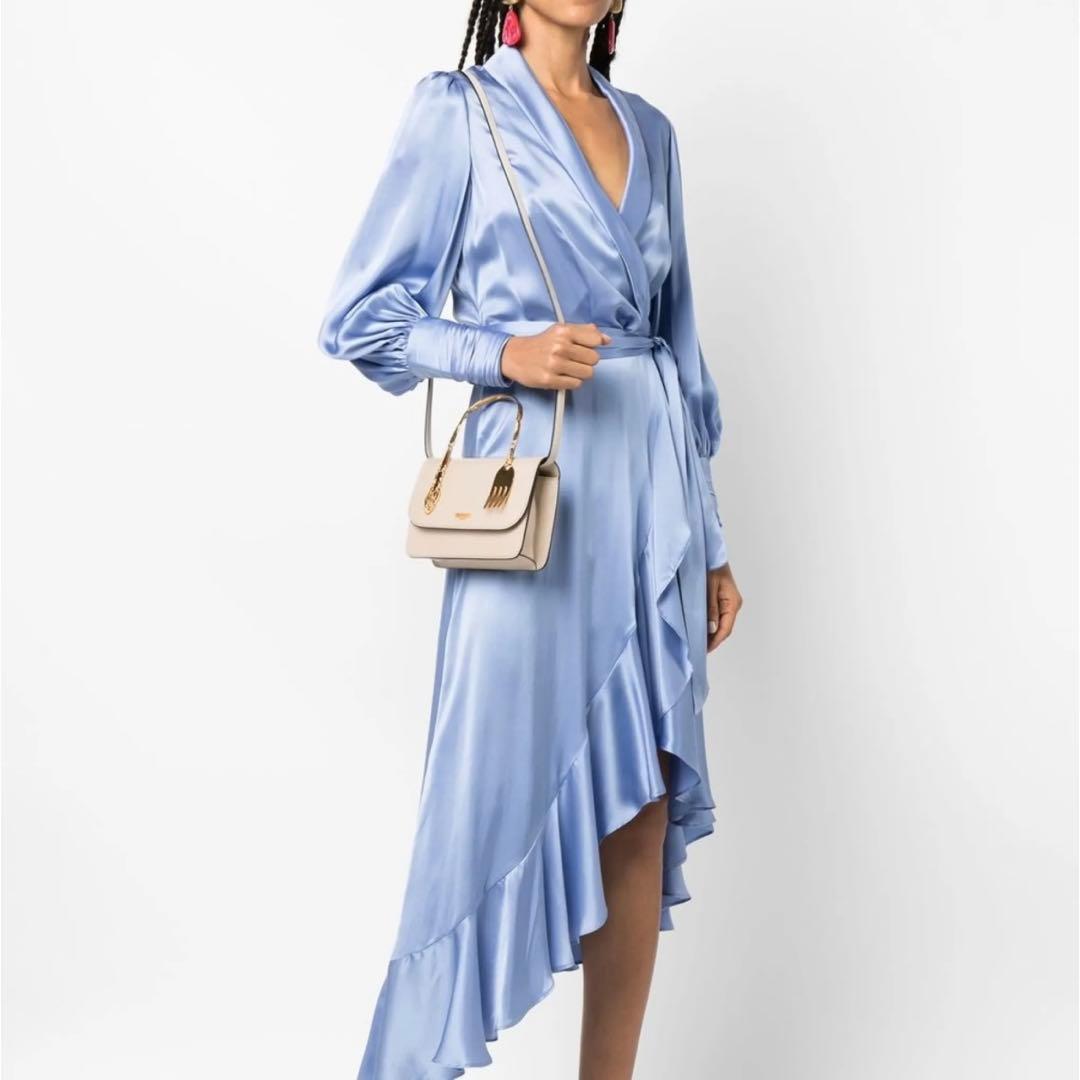 超美品★定価約20万 MOSCHINO モスキーノ フォーク レザー バッグ