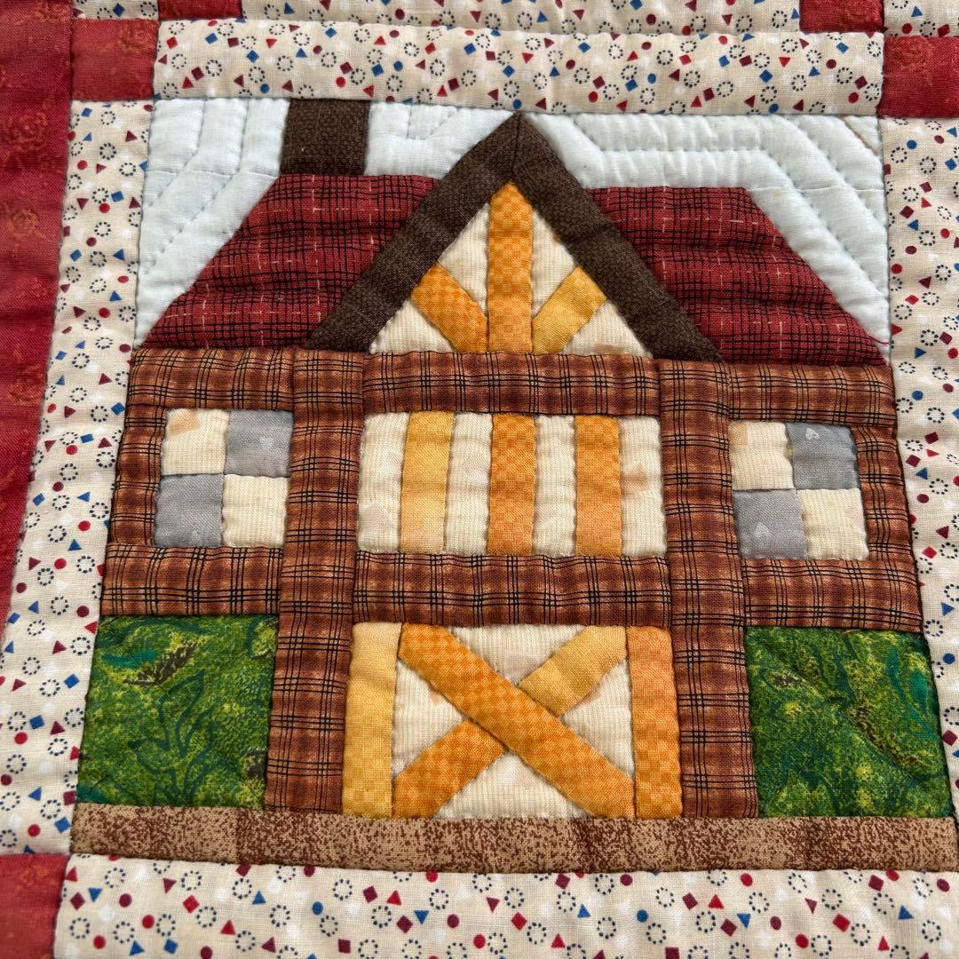 ハンドメイド パッチワーク ハウスタペストリー