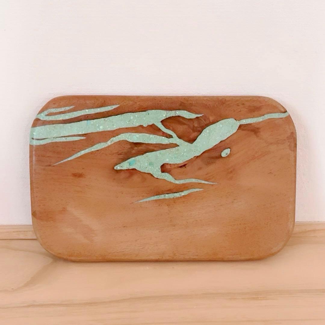 カッティングボード ターコイズインレイ まな板 2セット 天然木 アメリカ製