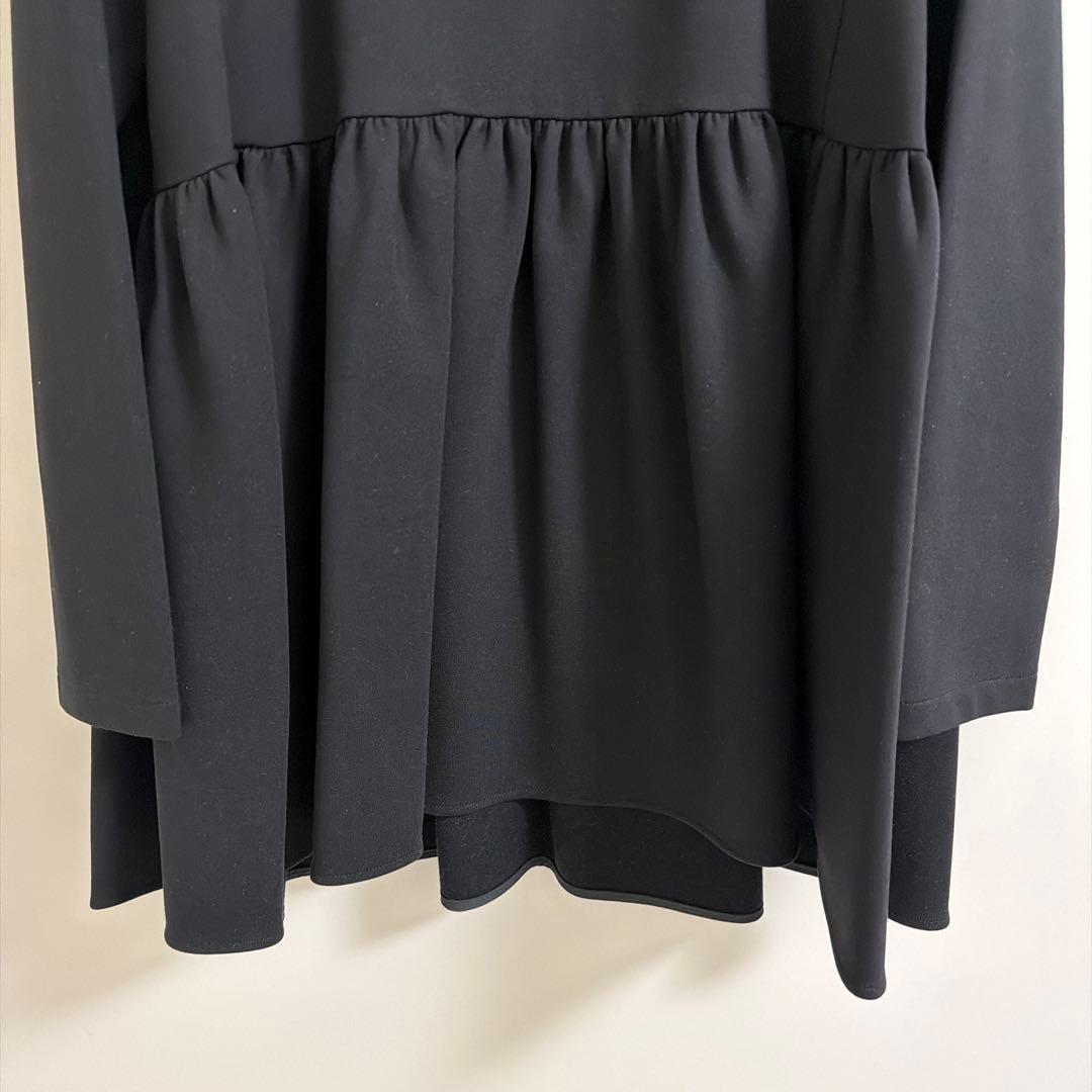 【新品未使用】yori ぬくぬくギャザーブラウス　ブラック 38