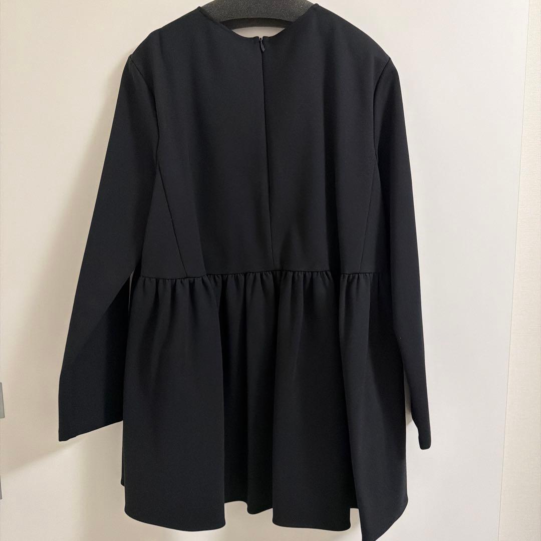 【新品未使用】yori ぬくぬくギャザーブラウス　ブラック 38