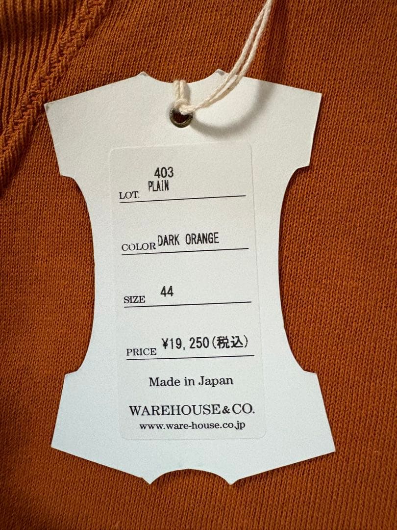 WAREHOUSE ウエアハウス　Lot 403-PLAIN ダークオレンジ