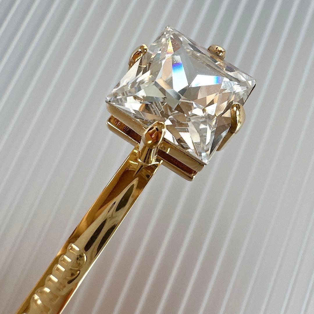 MIUMIU ミュウミュウ　クリスタル　ヘアピン　髪留め　アクセサリー　正規品