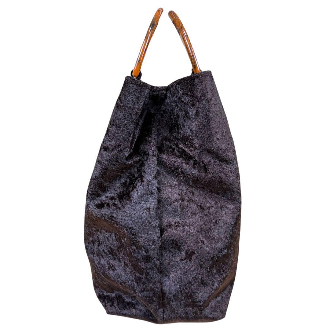 【美品/A4対応】GIVENCHY 4Gロゴ ベロア ハンドバック ブラウン