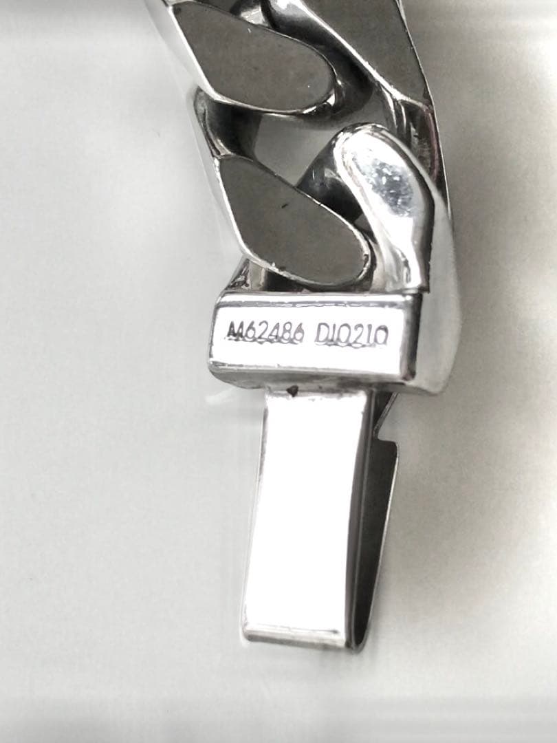 ☆ ルイヴィトン モノグラム チェーン ブレスレット シルバー メタル 喜平