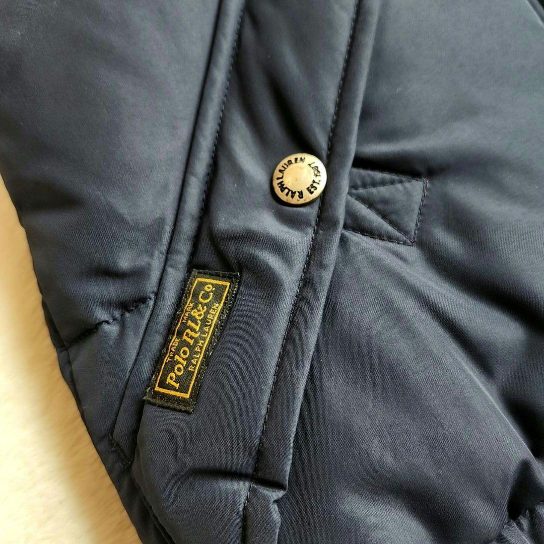 ベ*ん様 美品✨ポロラルフローレン　ダウンベスト　フード　肉厚　ポニー刺繍　紺