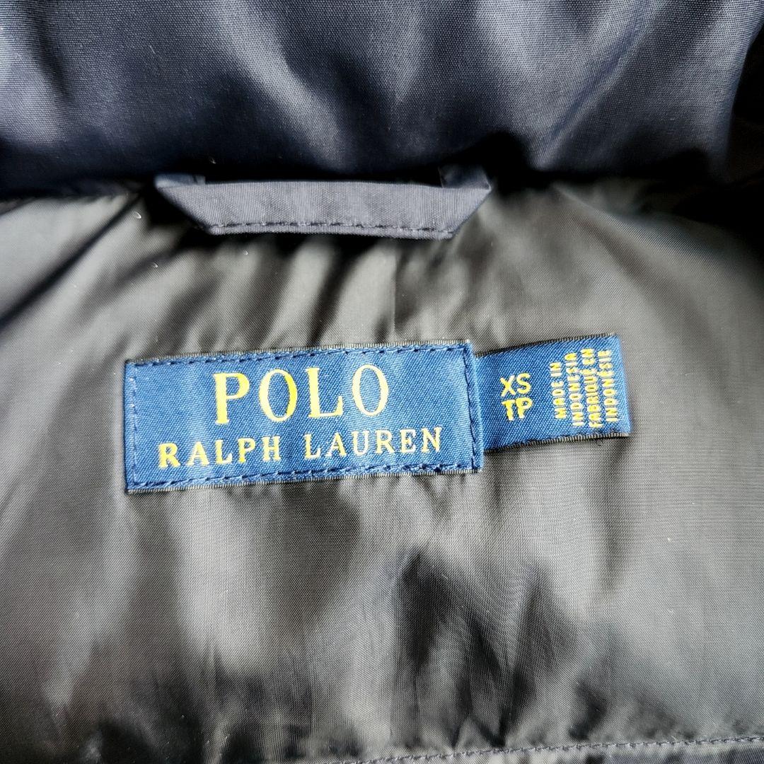 ベ*ん様 美品✨ポロラルフローレン　ダウンベスト　フード　肉厚　ポニー刺繍　紺