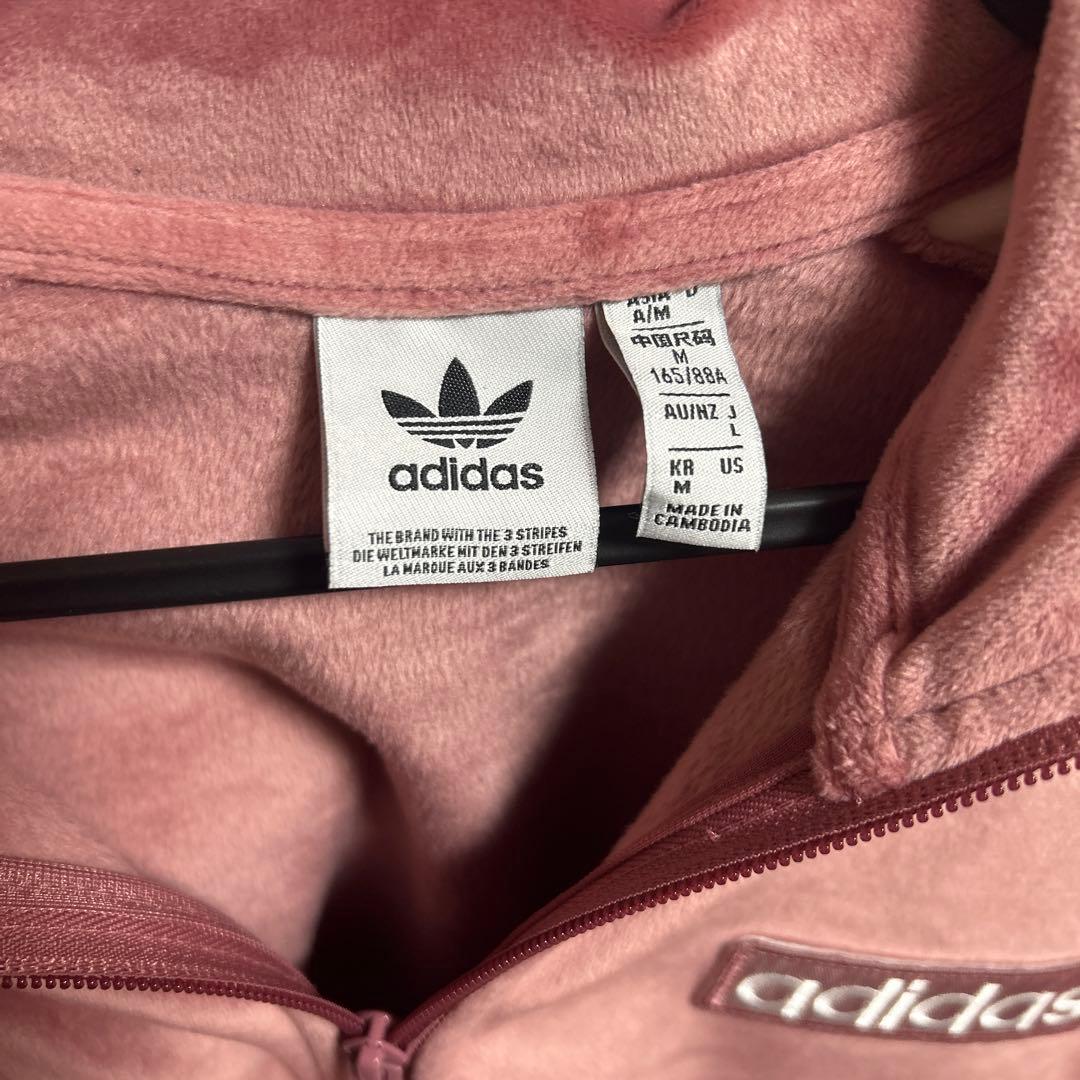 adidas ピンクベロア w adibreak velour tt Lサイズ