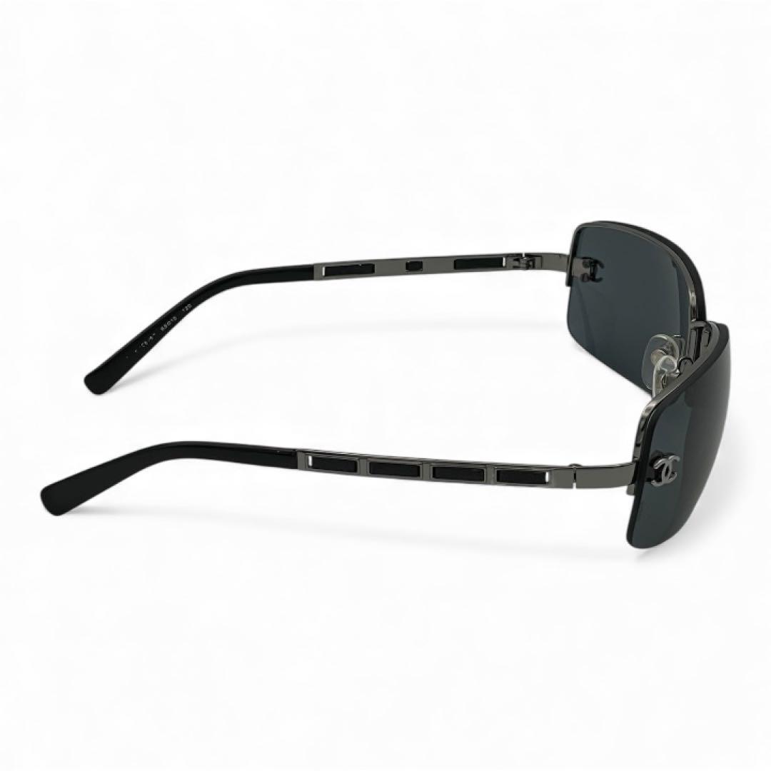 【美品】CHANEL シャネル サングラス リムレス ココマーク ブラック