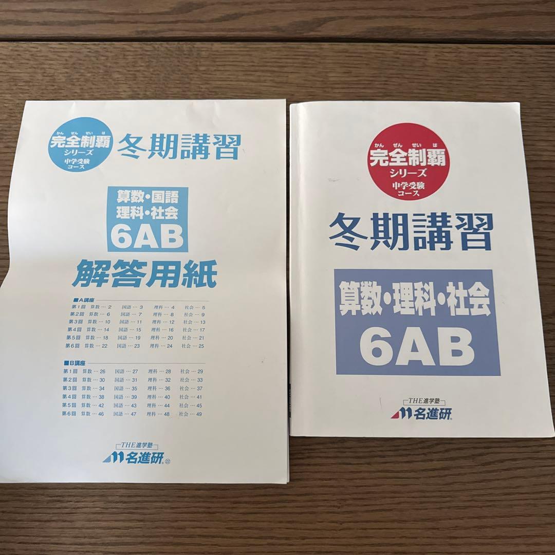名進研　完全制覇　受験国語　受験算数　受験理科　受験社会　6年　中学受験　17冊