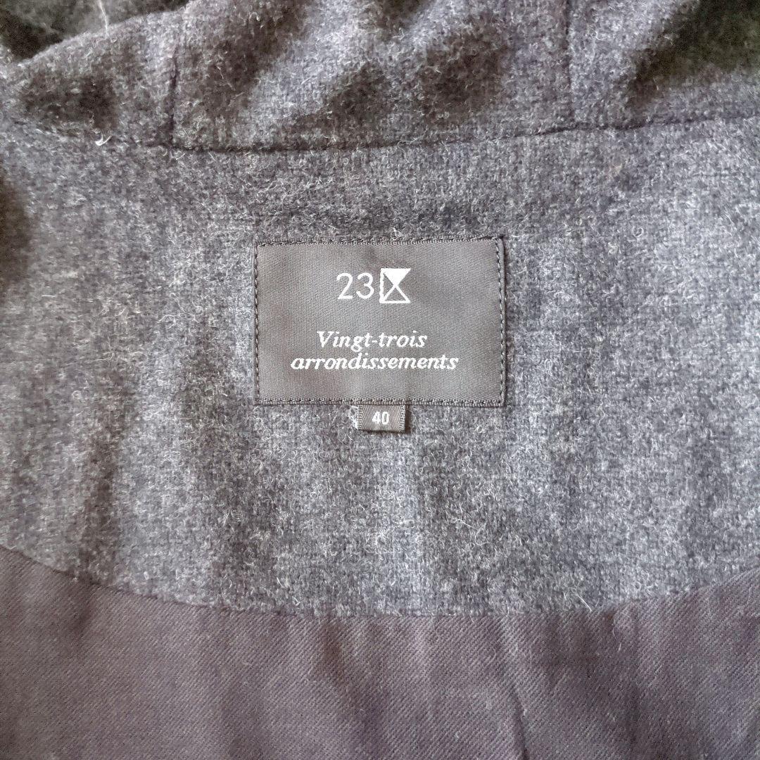 美品♥希少【23区】4way ダウンライナー モッズコート ファーフード 黒40