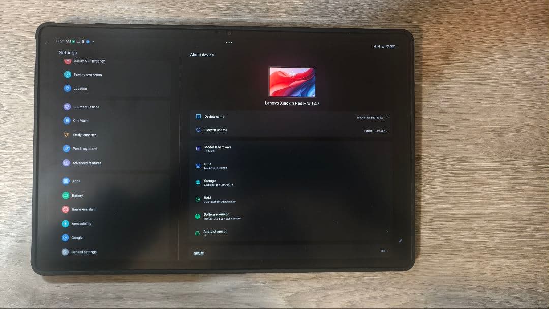 Androidタブレット本体 Lenovo Xiaoxin Pad Pro 12.7 2025