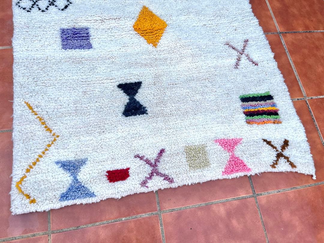 モロッコ ラグ カーペット　絨毯　アジラル ベニワレン