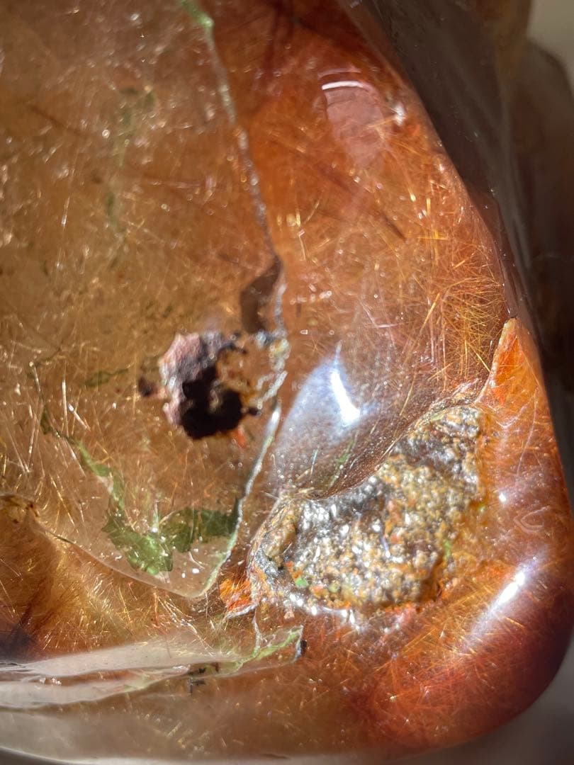 lnashin　特大　希少　1804g 針びっちり　ルチルクォーツ　磨き