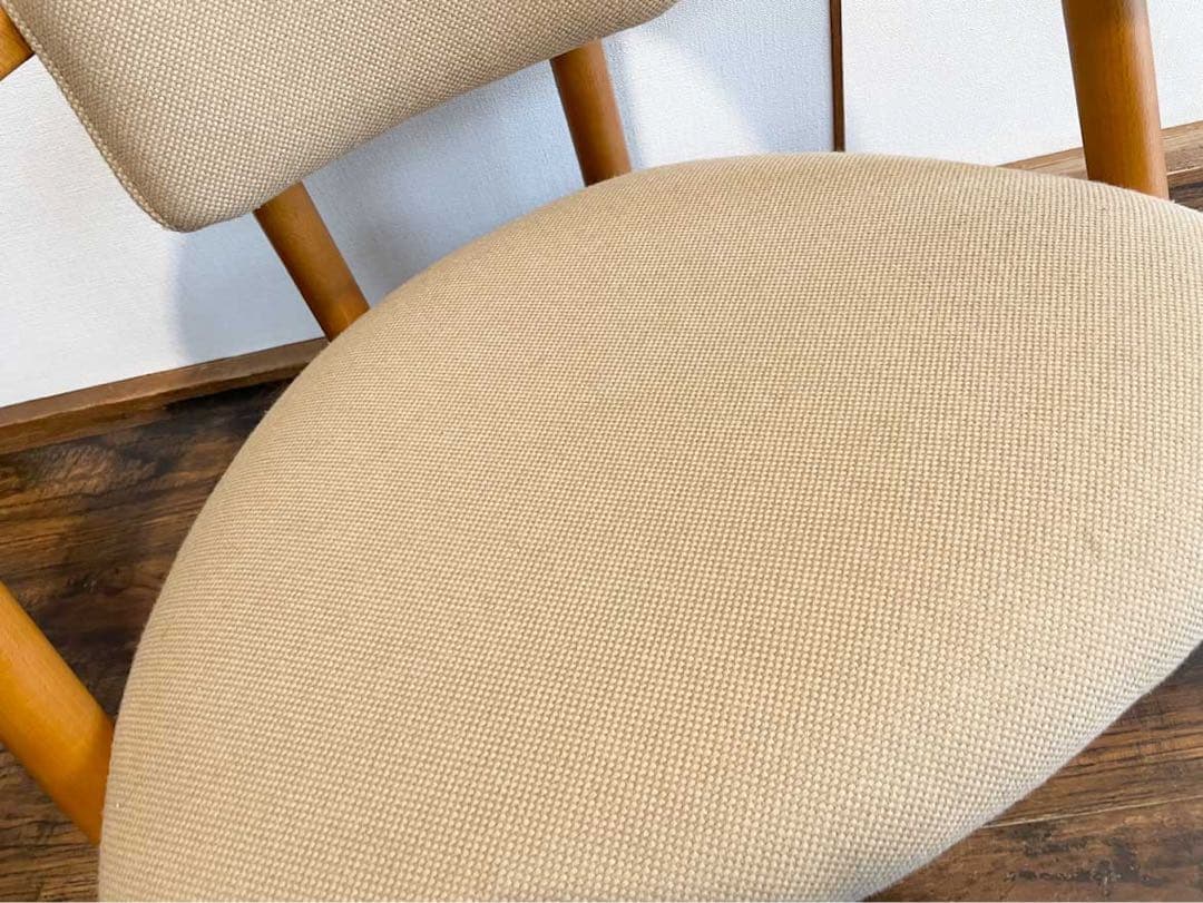 無限工房◾️かに座椅子 ローチェア 福竹産業 木製家具 リラックスチェア