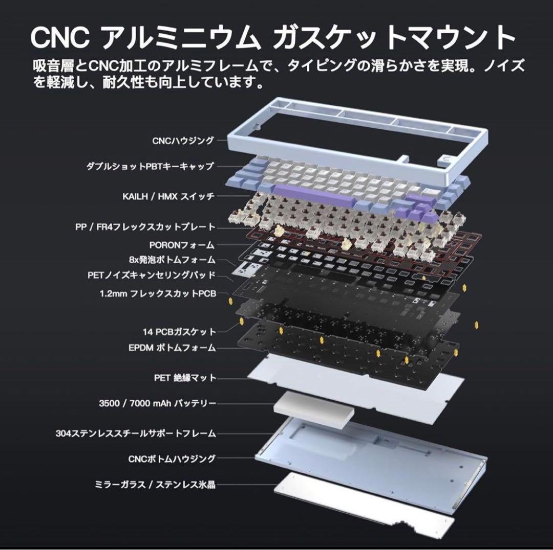 【新品】WOBKEY Rainy75 Proモデル シルバー