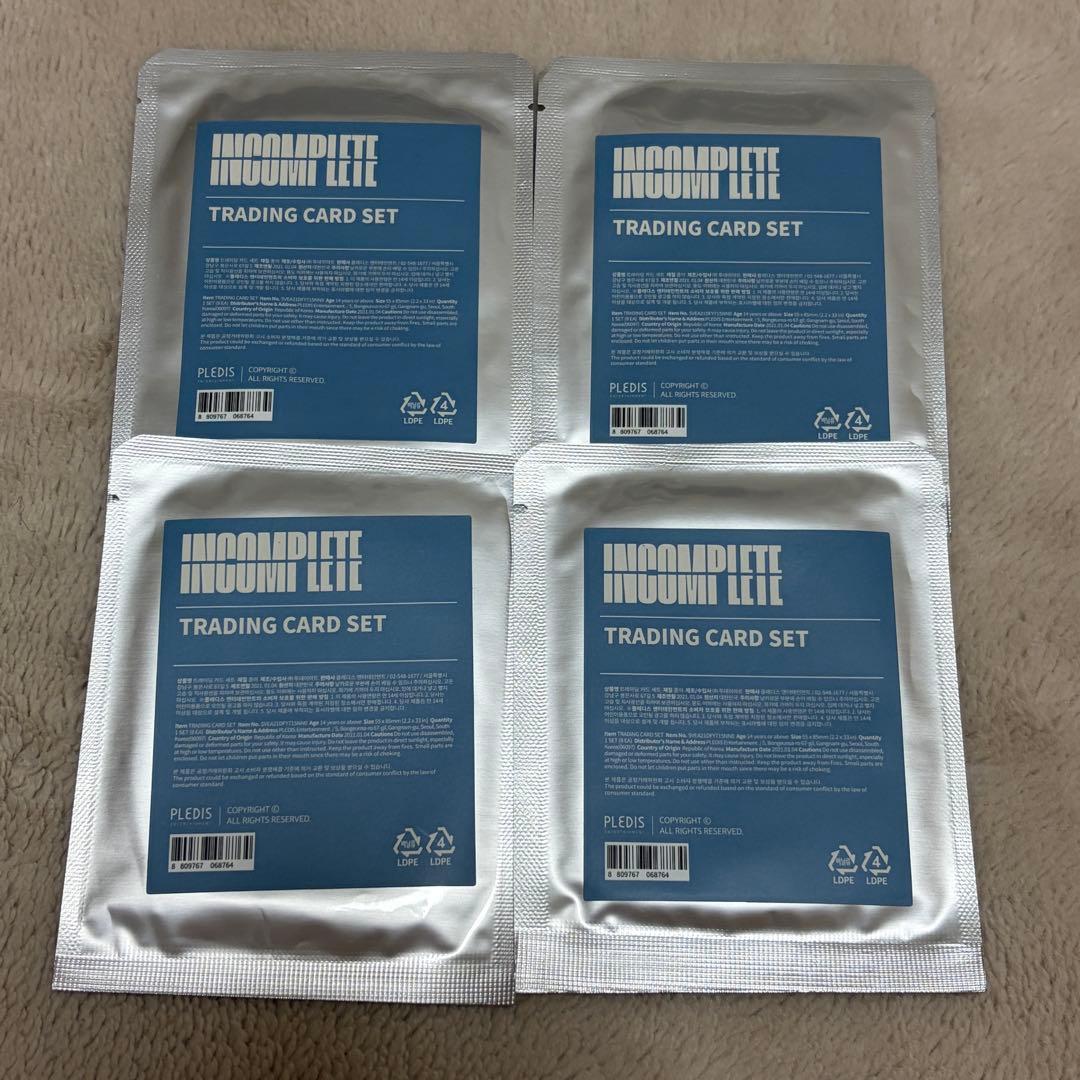 SEVENTEEN incomplete トレカ 未開封 4セット