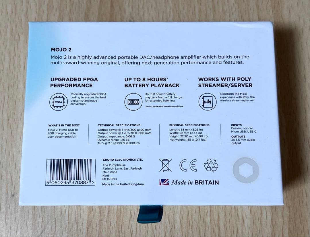 送料無料　CHORD mojo2 並行新品 1年間代行保証