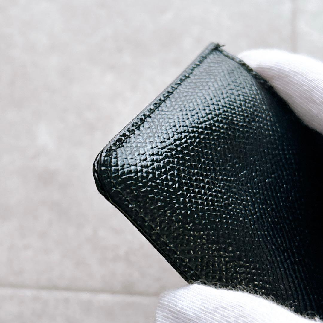 極美品✨ BVLGARI ブルガリ ケース レザー キーリング 黒