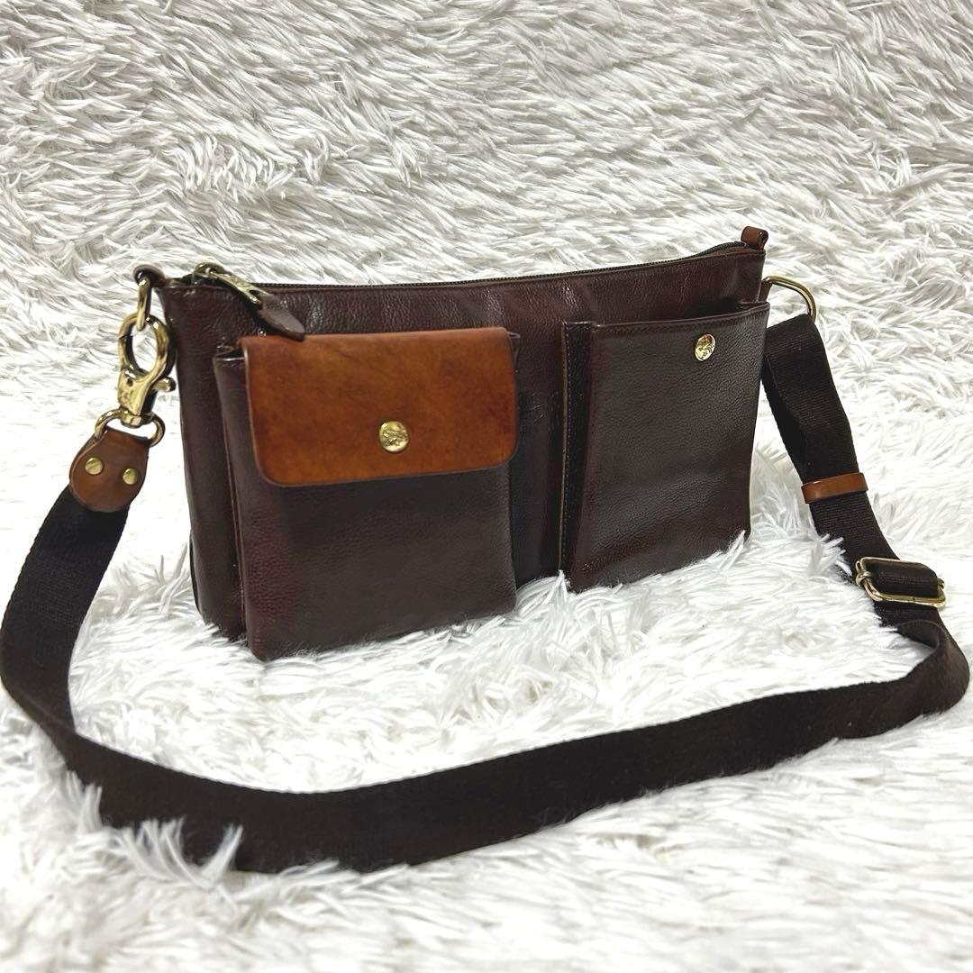 【イルビゾンテ】クロスボディバッグ ショルダーバッグ ウエストポーチ 3WAY