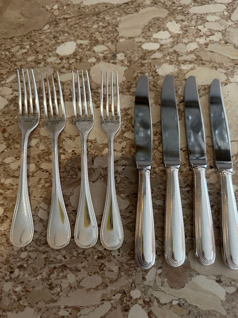 クリストフルテーブルナイフとフォーク4本セット