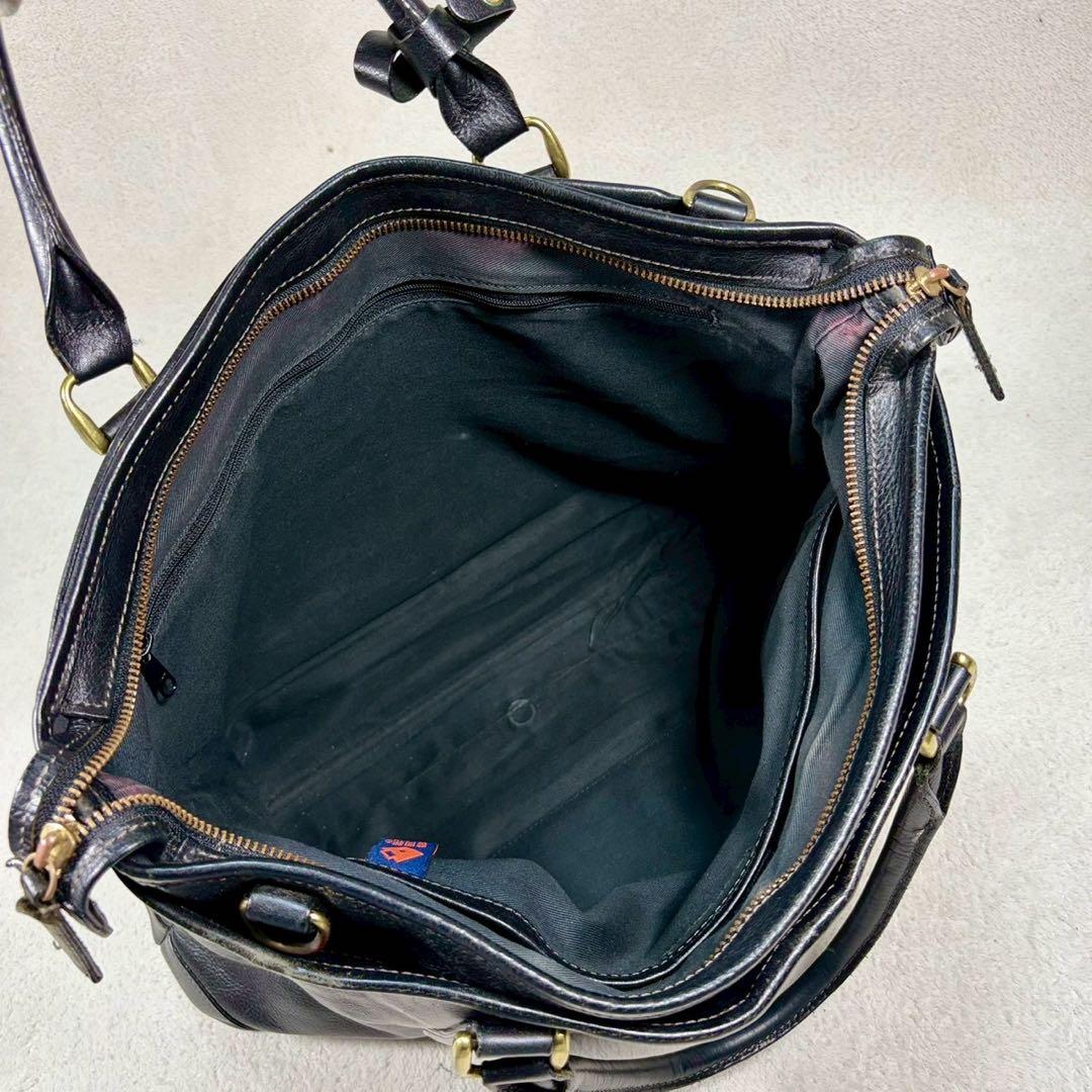 【美品✨】豊岡鞄　本革　ビジネスバッグ　シボ牛革　2way A4収納　ショルダー