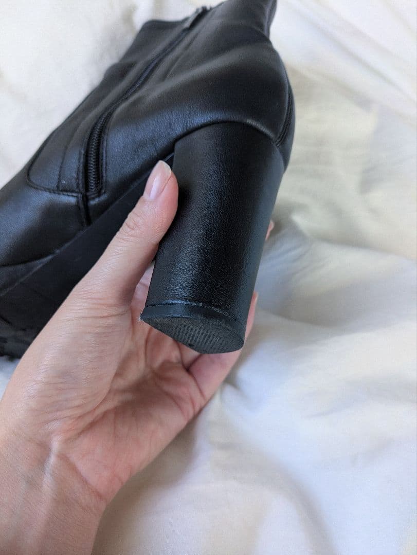 Mode et Jacomo シンプルストレッチショートブーツ（黒）