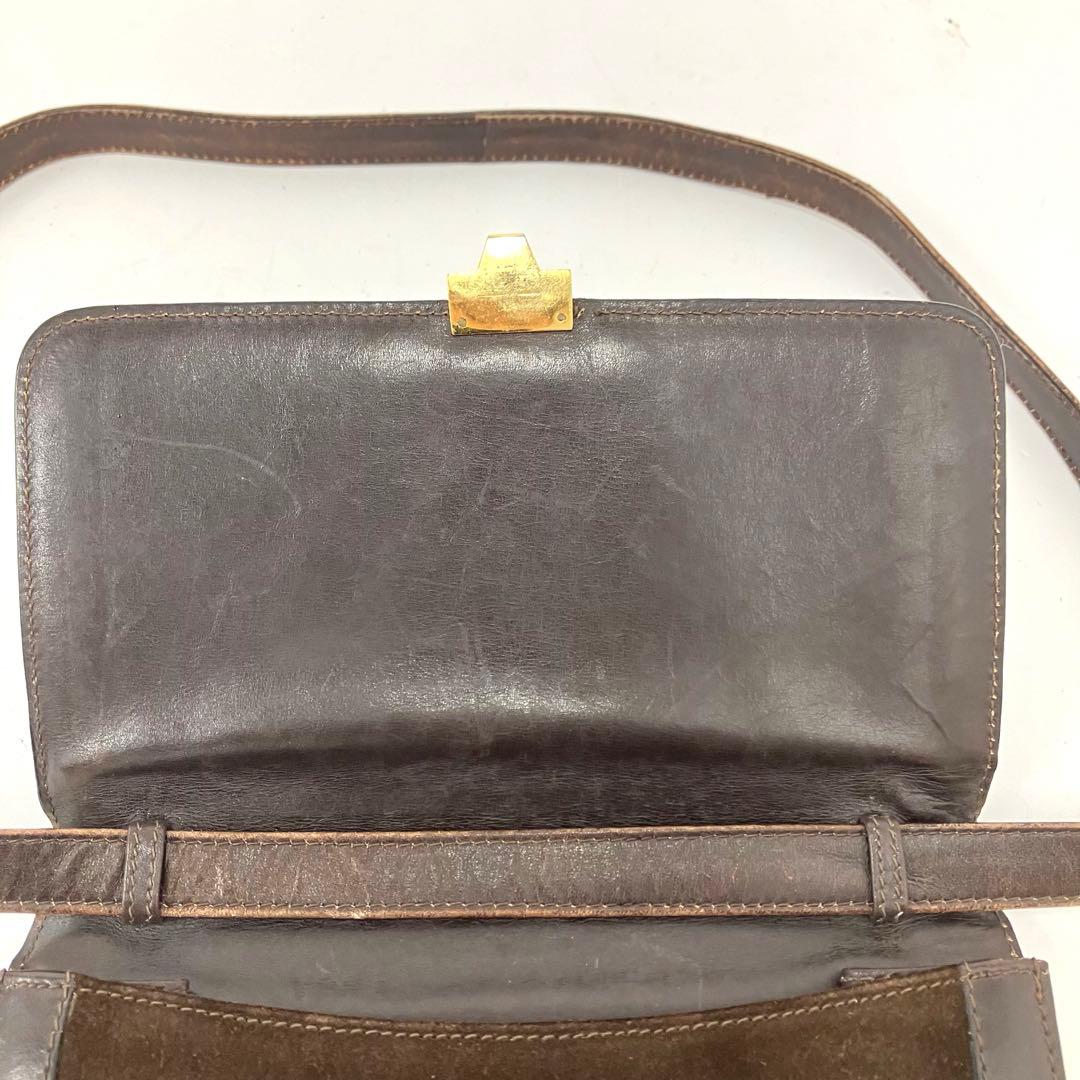 ヴィンテージ☆グッチ☆パフューム☆ショルダーバッグ☆シェリーライン☆革☆ブラウン