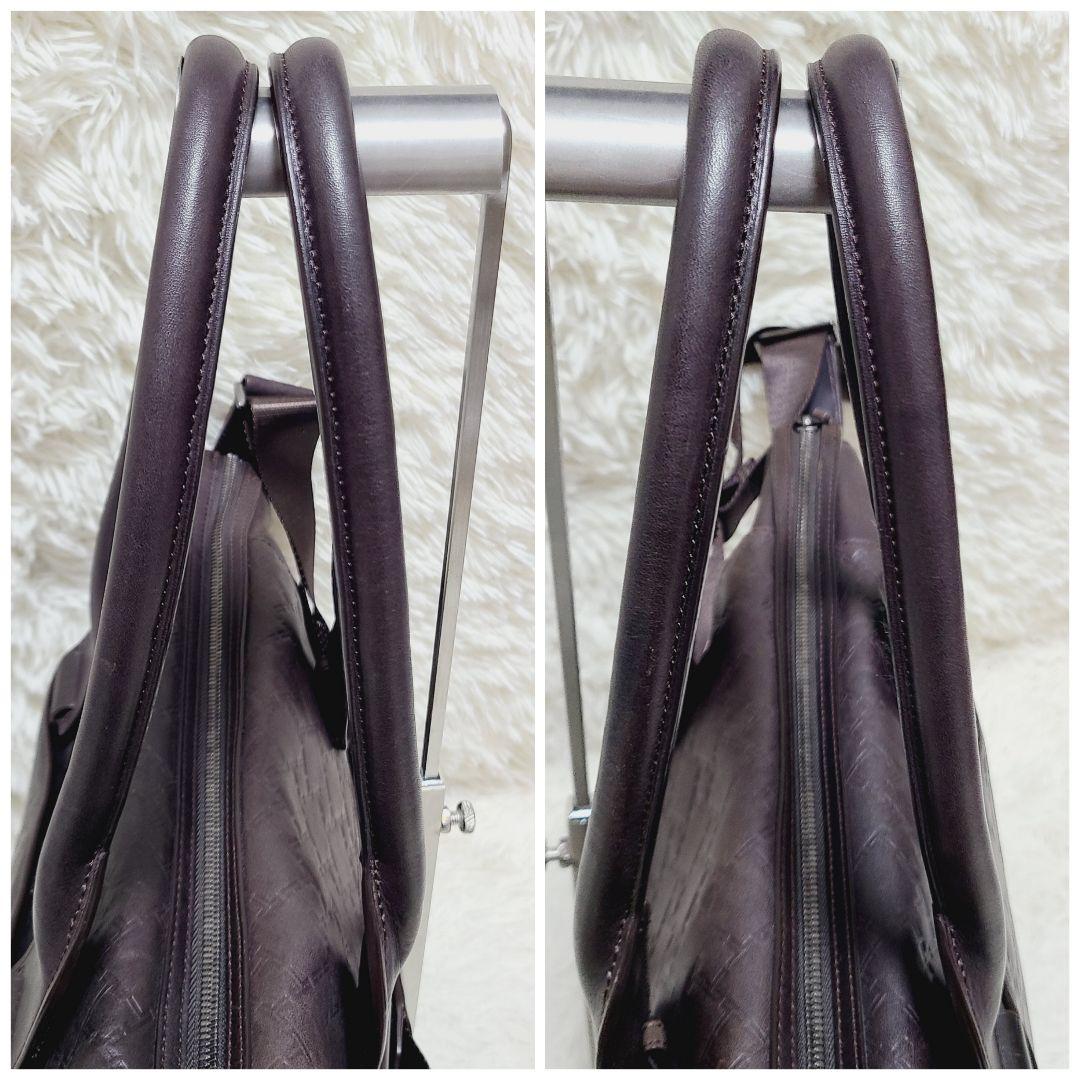 【希少】TUMI　ビジネスバッグ　ロゴ型押し　オールレザー　2WAY　A4収納